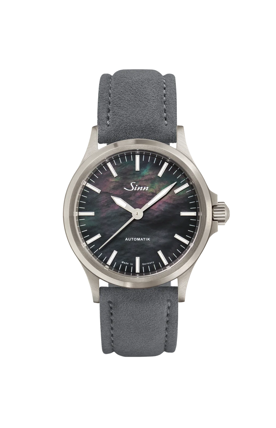 SINN 556 I Perlmutt S Instrumentelle Uhr mit Zifferblatt aus schwarzem Perlmutt